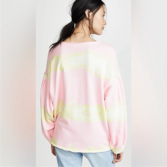Free People Feels Right Tie Dye Sweatshirt in Tulip - Picture 15 of 15